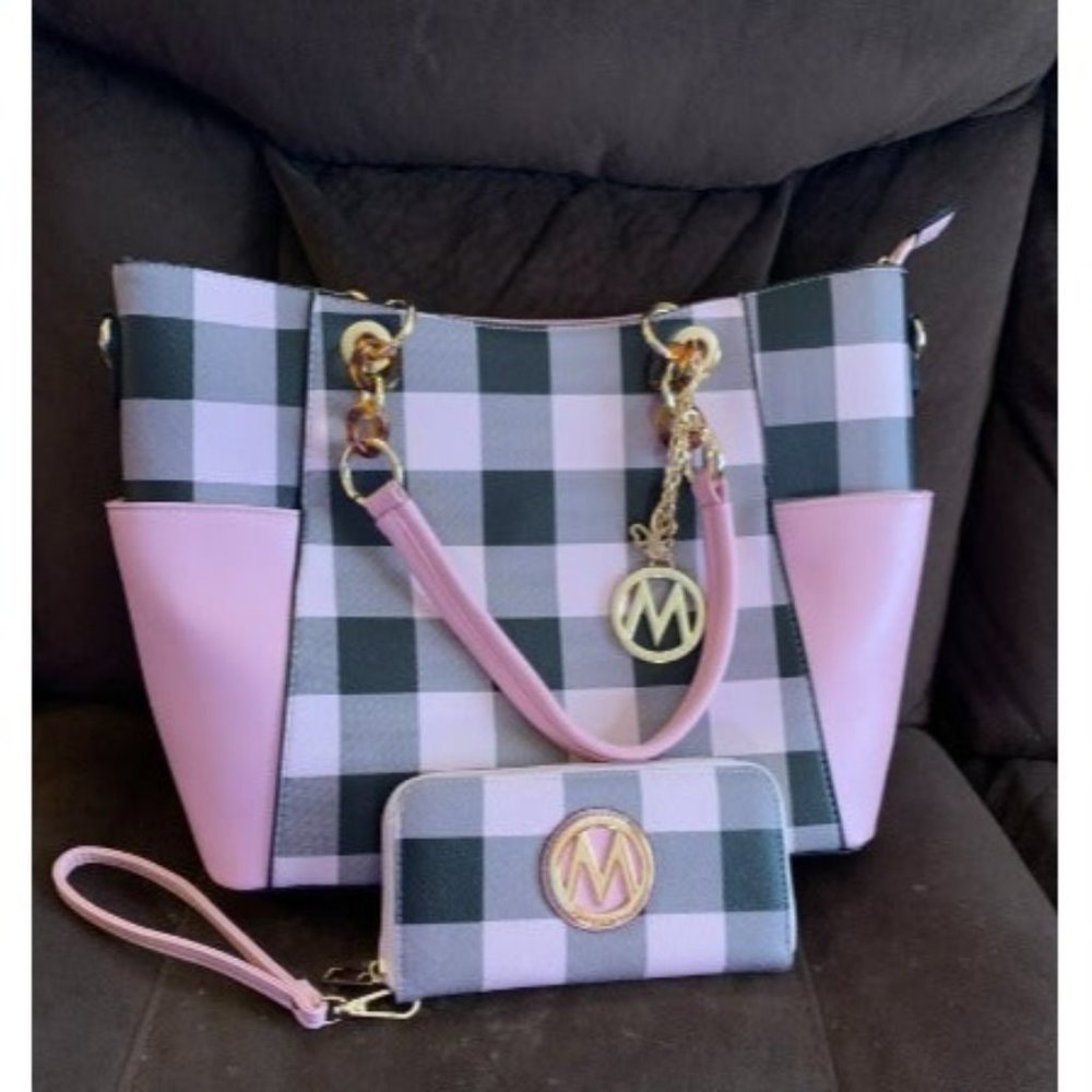 Tote Bag for Women, Handbag Set with Wallet-Top-Handle- Vegan Leather Purse